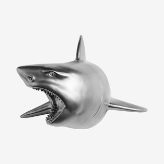 Faux Shark Wall Mount - Silver