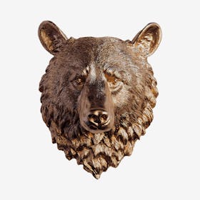 Faux Bear Wall Mount - Bronze