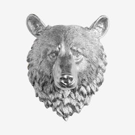 Faux Bear Wall Mount - Chrome