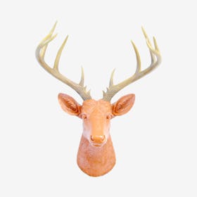 Big Faux Deer Mount - Burnt Orange / Natural