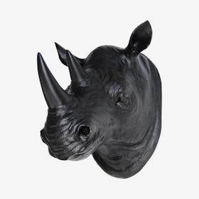 Faux Rhino Wall Mount - Black