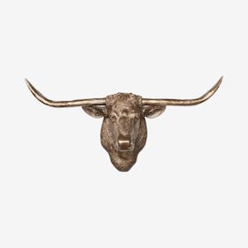 Faux Texas Longhorn Wall Mount - Bronze