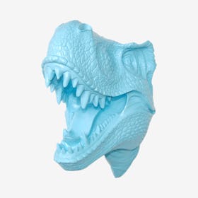 Faux T-Rex Wall Mount - Light Blue