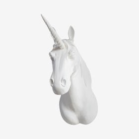 Faux Unicorn Wall Mount - White