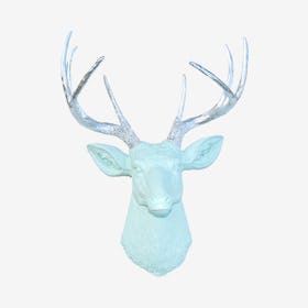Faux Deer Mount - Sea Foam / Chrome