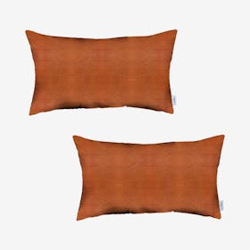 Lumbar Pillow Covers - Brown - Set of 2