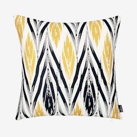 Geometric Lit Square Throw Pillow Cover - Yellow / Black