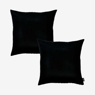 Honey Square Throw Pillow Covers - Black - Set of 2