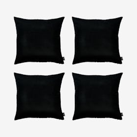 Honey Square Throw Pillow Covers - Black - Set of 4