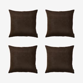 Honey Square Throw Pillow Covers - Brown - Set of 4