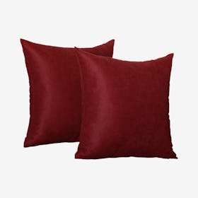 Honey Square Throw Pillow Covers - Claret Red - Set of 2