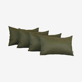 Honey Lumbar Throw Pillow Covers - Fern Green - Set of 4