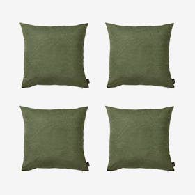 Honey Square Throw Pillow Covers - Fern Green - Set of 4