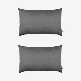 Honey Decorative Lumbar Throw Pillow Covers - Grey - Set of 2