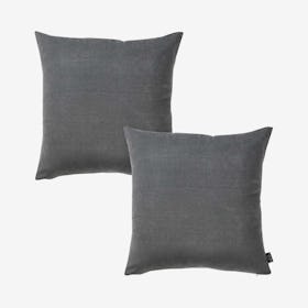 Honey Square Throw Pillow Covers - Grey - Set of 2