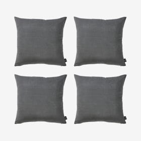 Honey Square Throw Pillow Covers - Grey - Set of 4