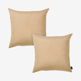Honey Square Throw Pillow Covers - Light Beige - Set of 2