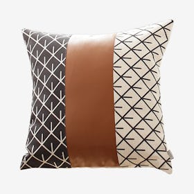 Arrow Square Decorative Throw Pillow Cover - Brown