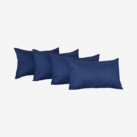 Honey Decorative Lumbar Throw Pillow Covers - Navy - Set of 4