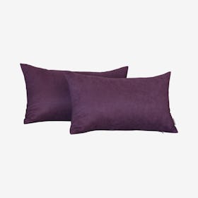 Honey Decorative Lumbar Throw Pillow Covers - Purple - Set of 2