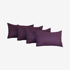 Honey Decorative Lumbar Throw Pillow Covers - Purple - Set of 4