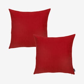 Honey Square Throw Pillow Covers - Red - Set of 2