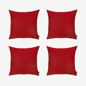 Honey Square Throw Pillow Covers - Red - Set of 4
