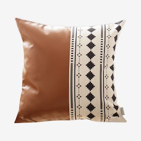 Diamonds Square Decorative Throw Pillow Cover - Brown