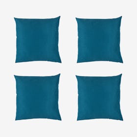 Honey Square Decorative Throw Pillow Covers - Tahitian Tide - Set of 4