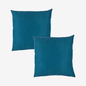 Honey Square Throw Pillow Covers - Tahitian Tide - Set of 2