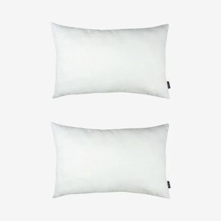 Honey Lumbar Throw Pillow Covers - White - Set of 2