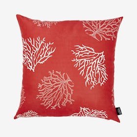 Nautica Reef Square Throw Pillow Cover - Red