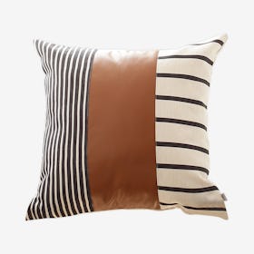 Geometric Square Decorative Throw Pillow Cover - Brown