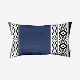 Boho Decorative Lumbar Throw Pillow Cover - Navy