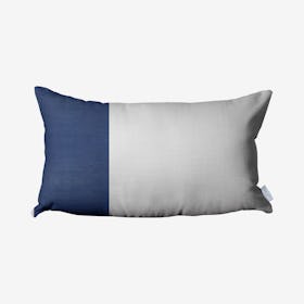 Decorative Lumbar Throw Pillow Cover - Navy / White