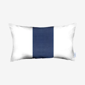 Decorative Lumbar Throw Pillow Cover - White / Navy