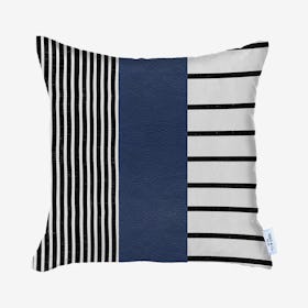 Geometric Square Decorative Throw Pillow Cover - Navy