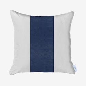 Square Decorative Throw Pillow Cover - Navy / White