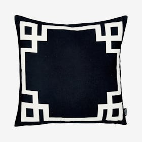Geometric Square Decorative Throw Pillow Cover - Black / White