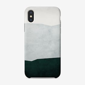 Textured Abstract Shapes Green Phone Case