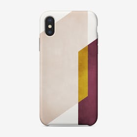 Intersection Of Shapes Marsala And Yellow Phone Case