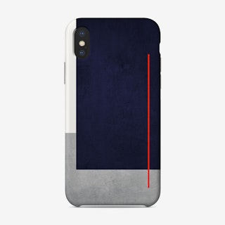 Linear Shapes Blue And Gray Phone Case