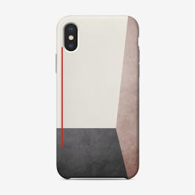 Linear Shapes Pink And Gray Phone Case