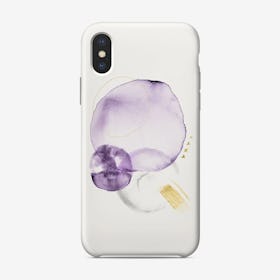Turns In Violet Grey And Gold Phone Case