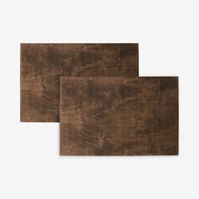 Rectangular Placemats - Wood - Set of 2