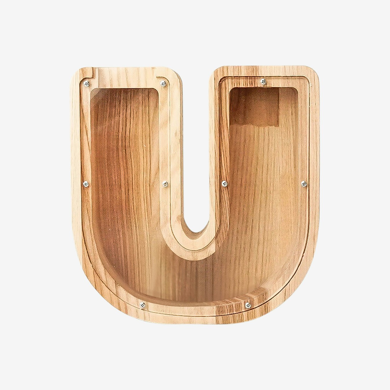 Letter U Piggy Bank / Money Box by Promi Design