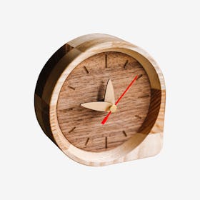 Mini Desk Clock - Wood