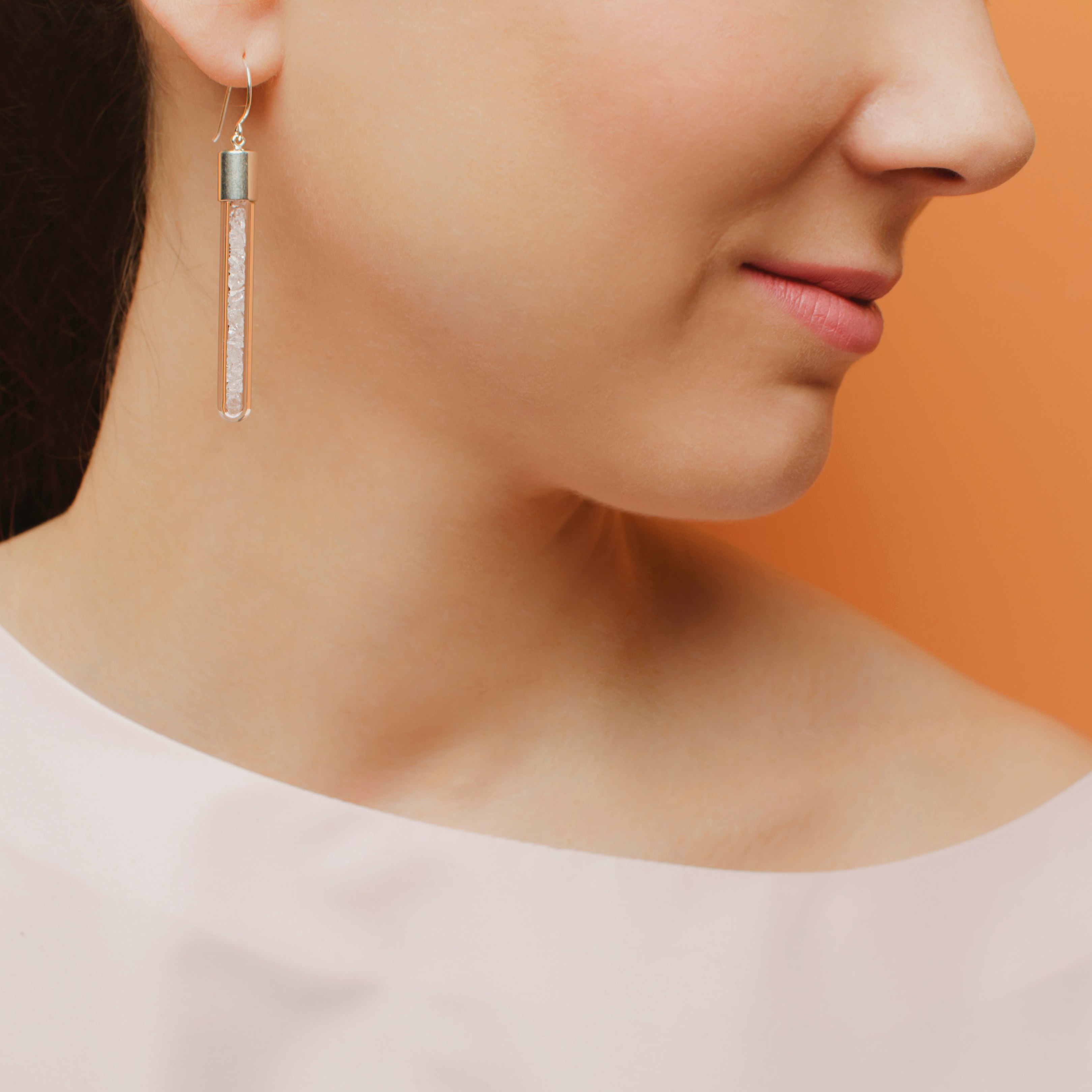 Shooting Star Earrings In Crystal Clear By Mirumiru Fy