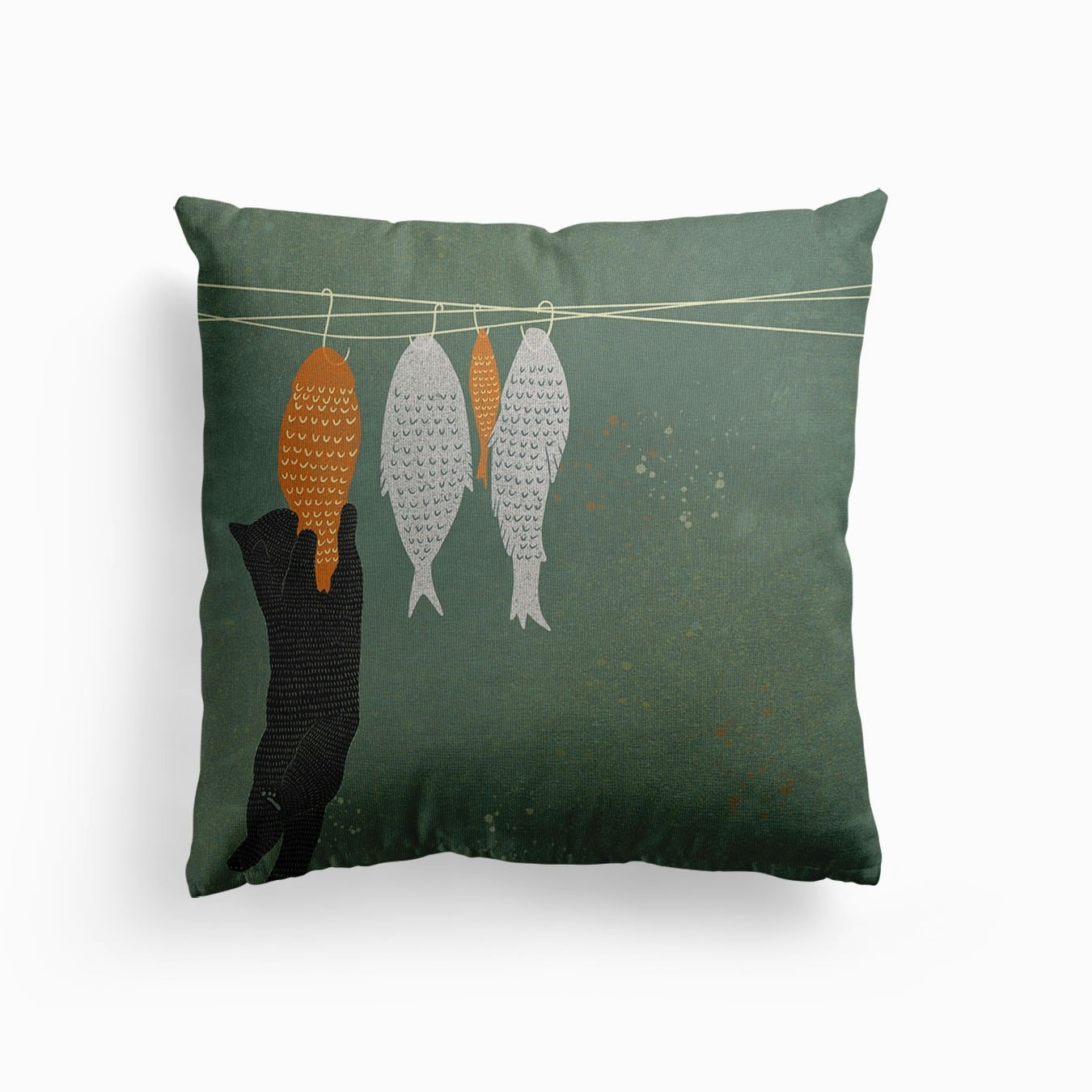 Cat Canvas Cushion by The Midnight Mustard