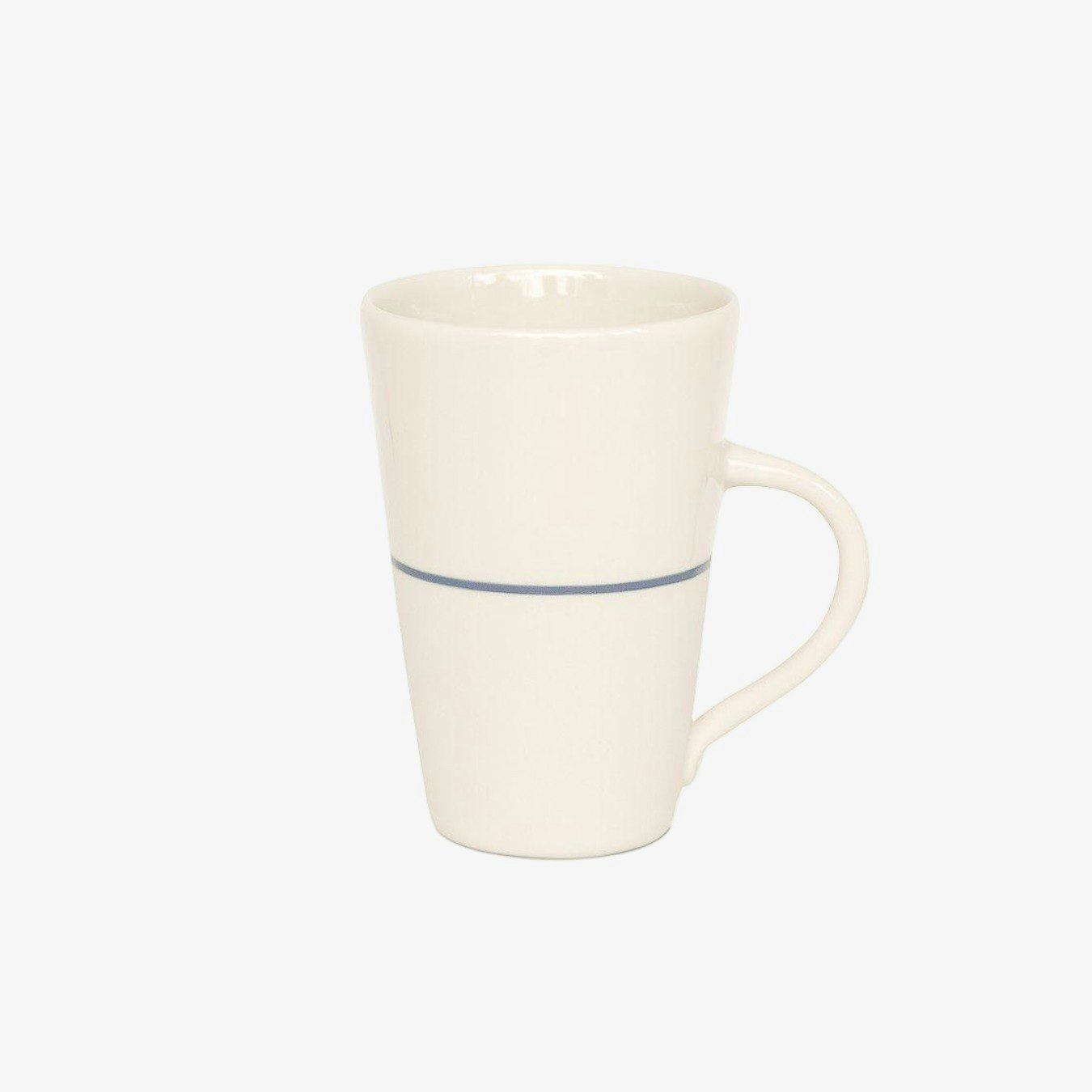 Ambit Tall Mug - White / French Blue Line by Sue Ure Maison